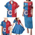 Custom India And England Cricket Family Matching Puletasi and Hawaiian Shirt 2024 Together Dynamic Version