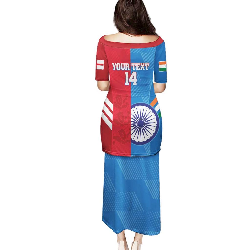 Custom India And England Cricket Family Matching Puletasi and Hawaiian Shirt 2024 Together Dynamic Version