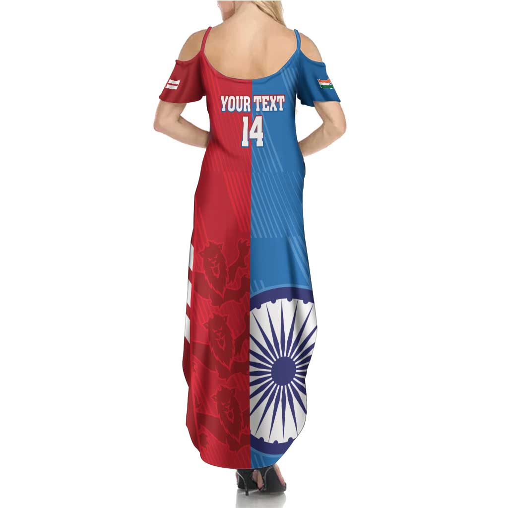 Custom India And England Cricket Family Matching Summer Maxi Dress and Hawaiian Shirt 2024 Together Dynamic Version