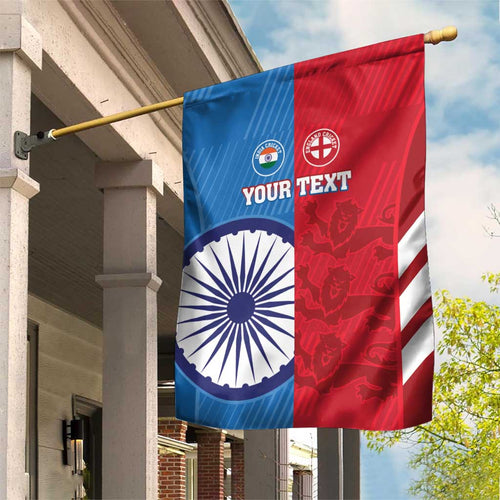 Custom India And England Cricket Garden Flag 2024 Together Dynamic Version