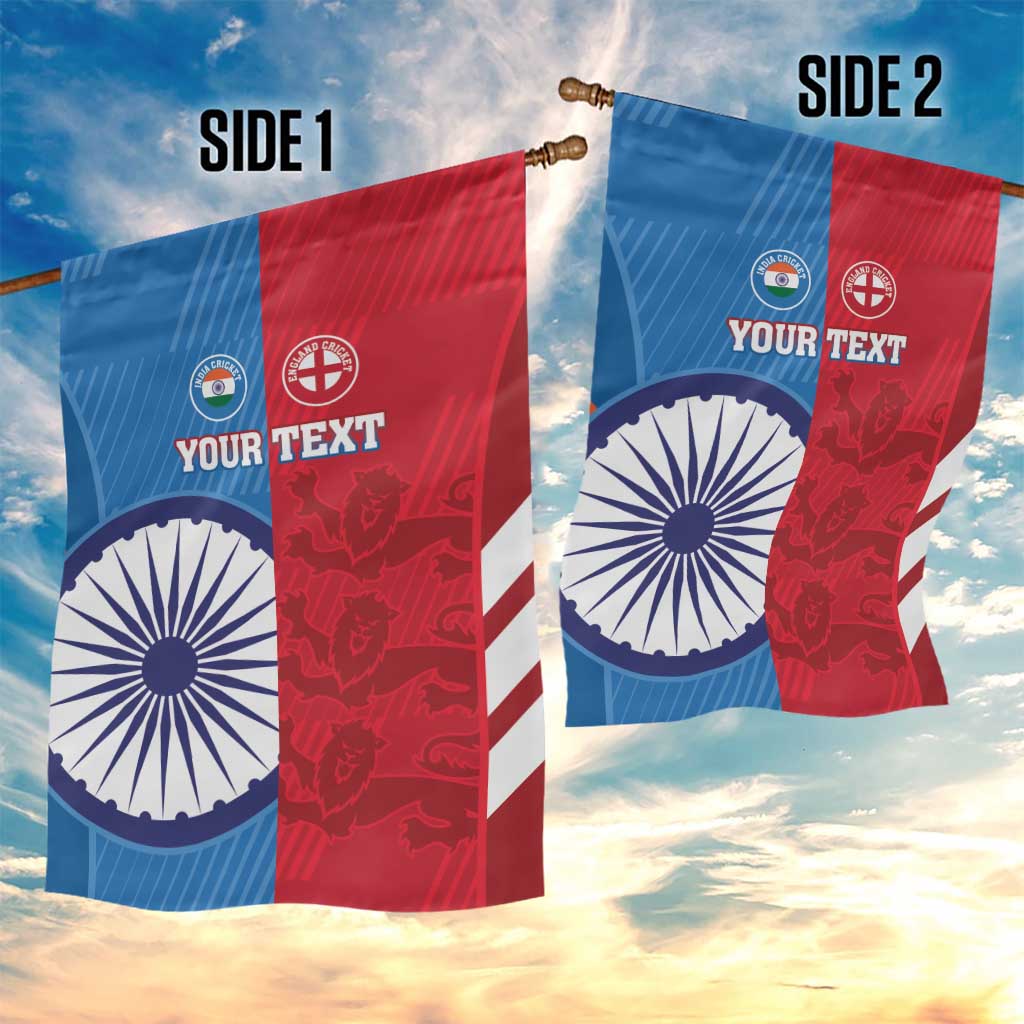 Custom India And England Cricket Garden Flag 2024 Together Dynamic Version