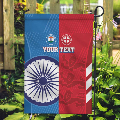 Custom India And England Cricket Garden Flag 2024 Together Dynamic Version