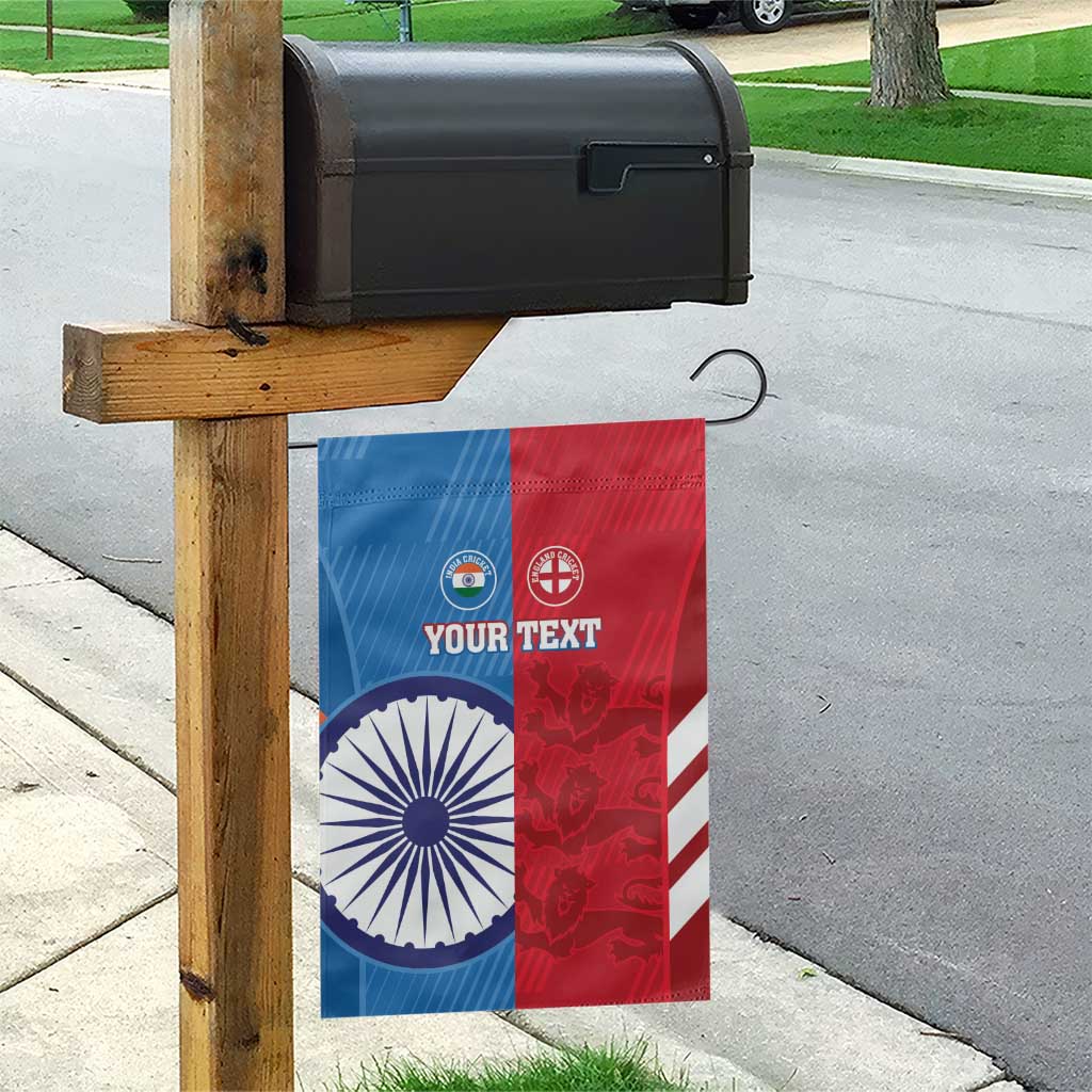 Custom India And England Cricket Garden Flag 2024 Together Dynamic Version