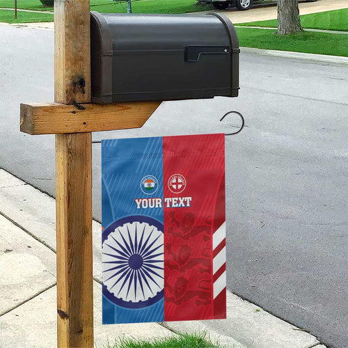 Custom India And England Cricket Garden Flag 2024 Together Dynamic Version