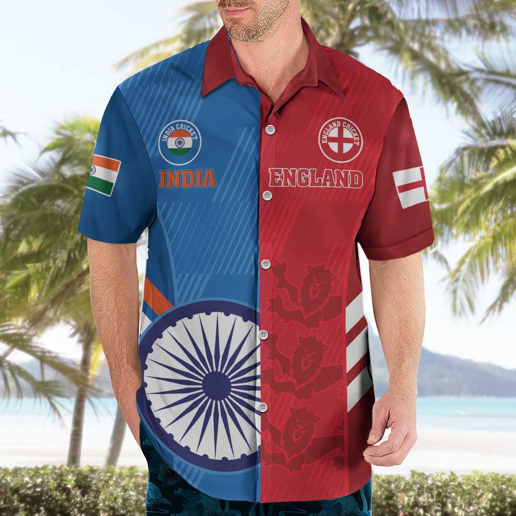 Custom India And England Cricket Hawaiian Shirt 2024 Together Dynamic Version