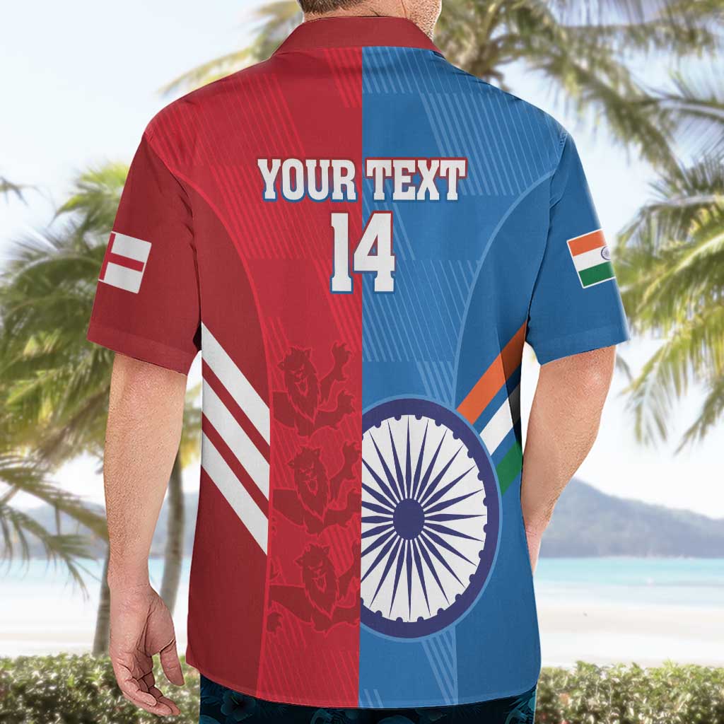 Custom India And England Cricket Hawaiian Shirt 2024 Together Dynamic Version