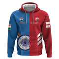 Custom India And England Cricket Hoodie 2024 Together Dynamic Version