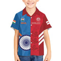 Custom India And England Cricket Kid Hawaiian Shirt 2024 Together Dynamic Version
