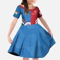 Custom India And England Cricket Kid Short Sleeve Dress 2024 Together Dynamic Version