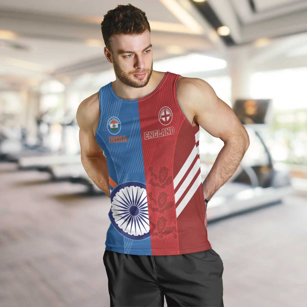 Custom India And England Cricket Men Tank Top 2024 Together Dynamic Version