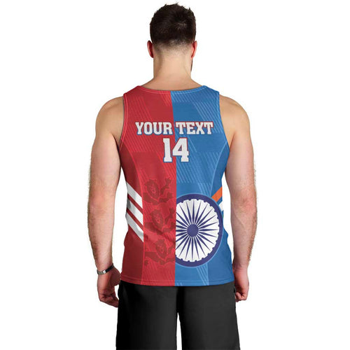 Custom India And England Cricket Men Tank Top 2024 Together Dynamic Version