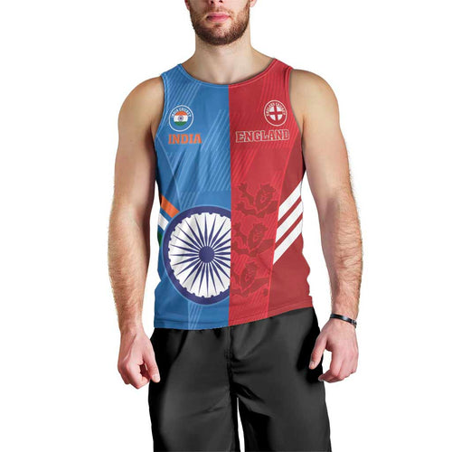 Custom India And England Cricket Men Tank Top 2024 Together Dynamic Version