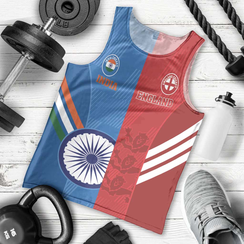 Custom India And England Cricket Men Tank Top 2024 Together Dynamic Version