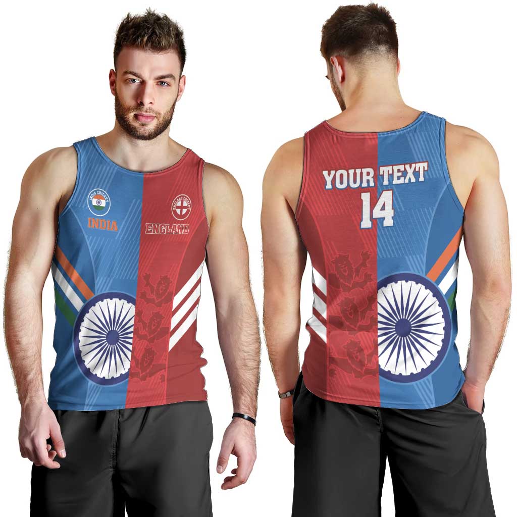 Custom India And England Cricket Men Tank Top 2024 Together Dynamic Version