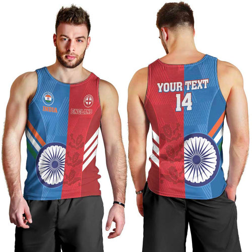Custom India And England Cricket Men Tank Top 2024 Together Dynamic Version