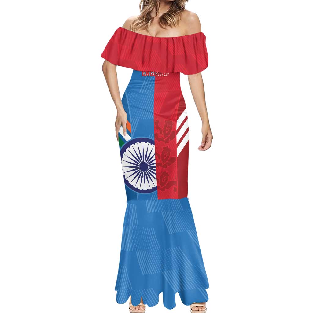 Custom India And England Cricket Mermaid Dress 2024 Together Dynamic Version
