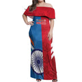 Custom India And England Cricket Off Shoulder Maxi Dress 2024 Together Dynamic Version