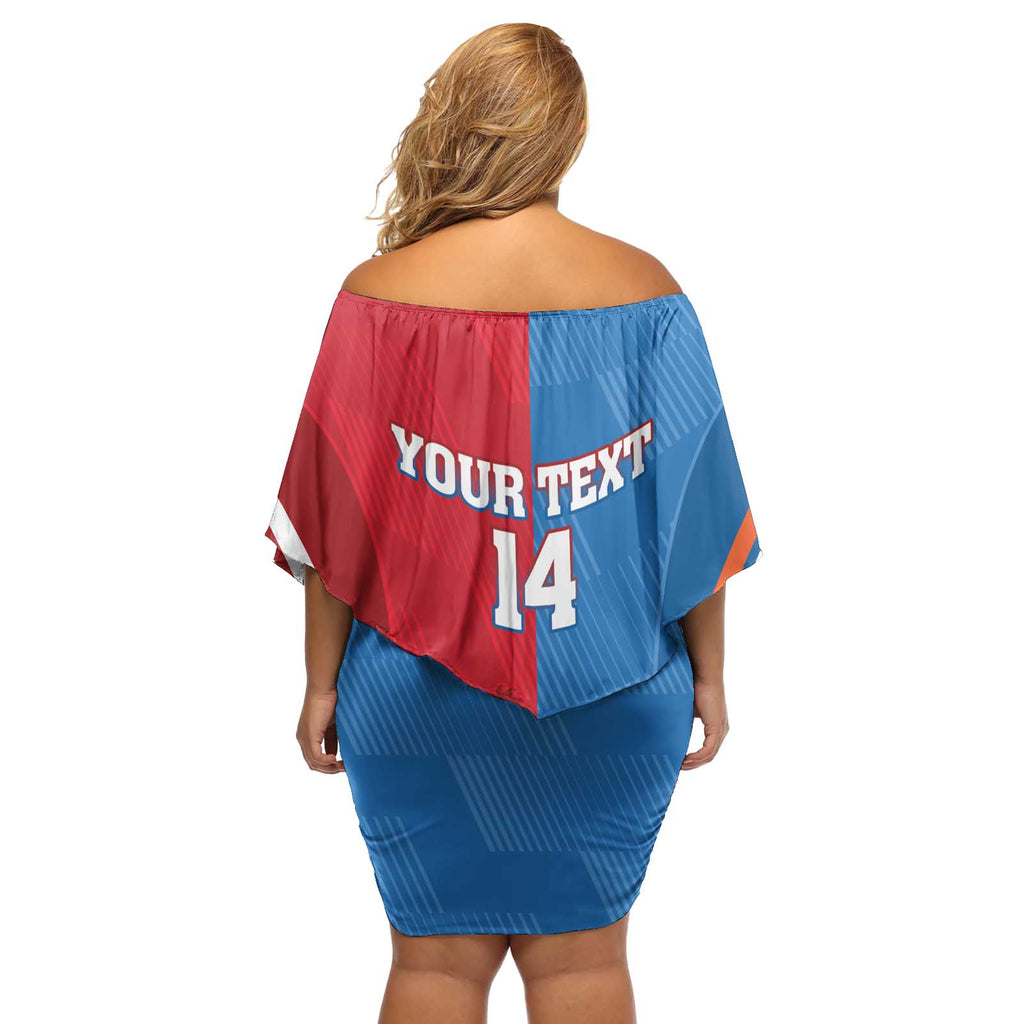 Custom India And England Cricket Off Shoulder Short Dress 2024 Together Dynamic Version