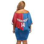 Custom India And England Cricket Off Shoulder Short Dress 2024 Together Dynamic Version
