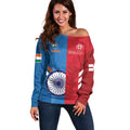 Custom India And England Cricket Off Shoulder Sweater 2024 Together Dynamic Version