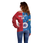 Custom India And England Cricket Off Shoulder Sweater 2024 Together Dynamic Version