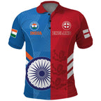 Custom India And England Cricket Polo Shirt 2024 Together Dynamic Version