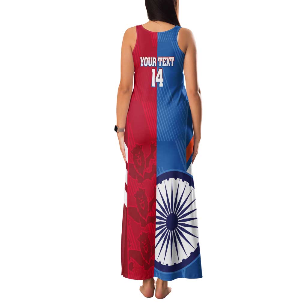 Custom India And England Cricket Tank Maxi Dress 2024 Together Dynamic Version