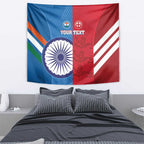 Custom India And England Cricket Tapestry 2024 Together Dynamic Version