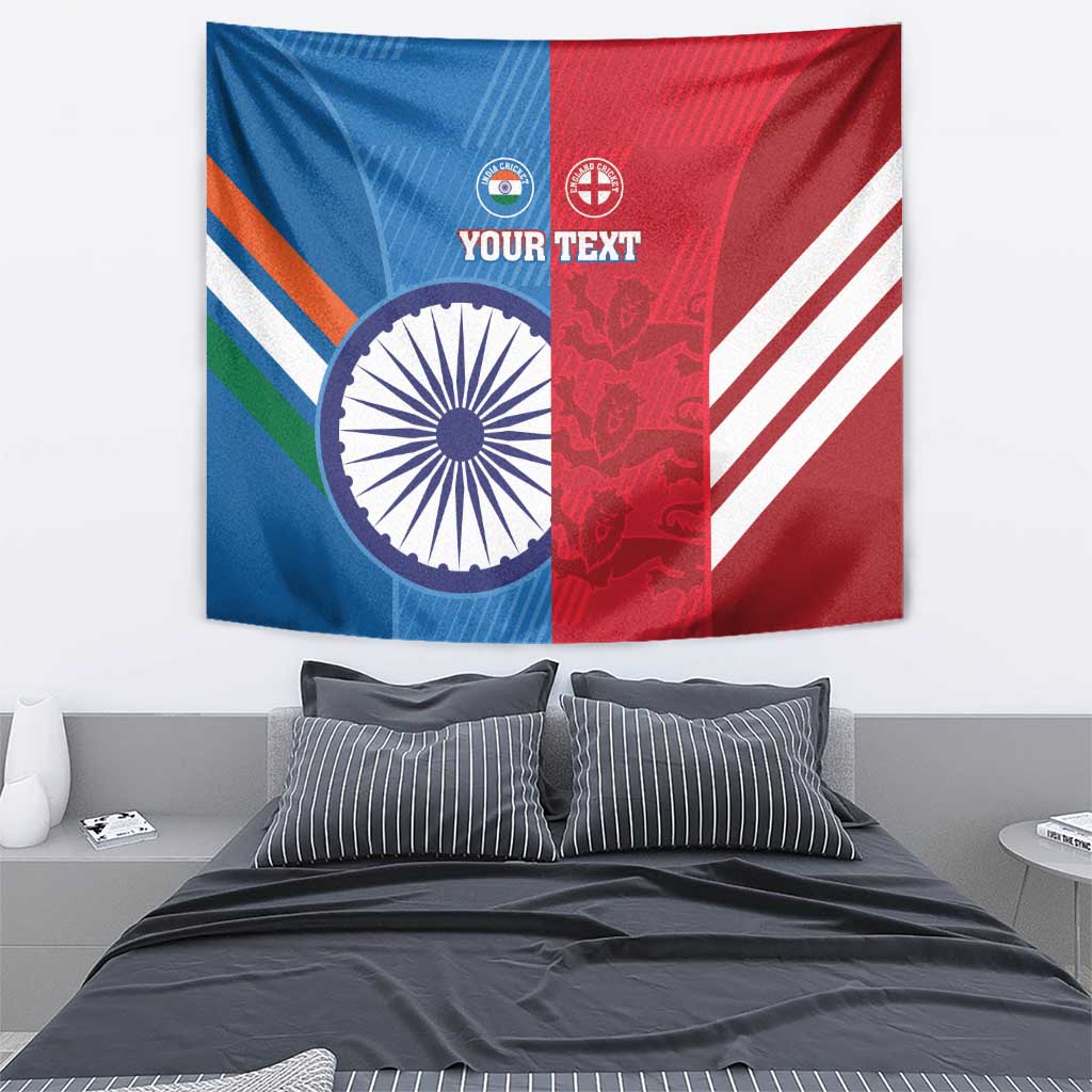 Custom India And England Cricket Tapestry 2024 Together Dynamic Version