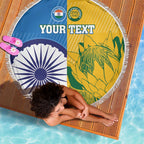 Custom India And South Africa Cricket Beach Blanket 2024 Together Dynamic Version