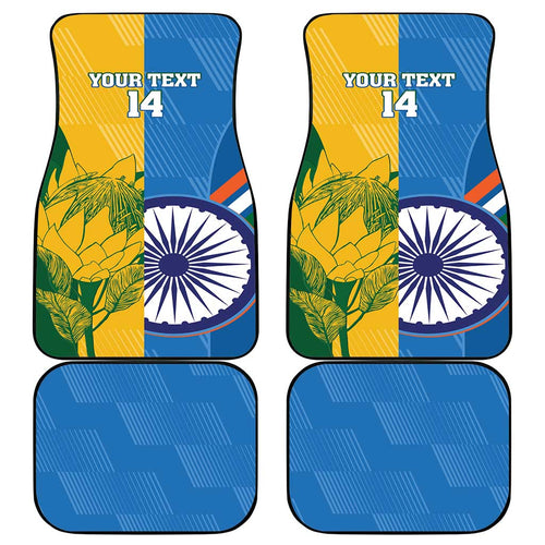 Custom India And South Africa Cricket Car Mats 2024 Together Dynamic Version