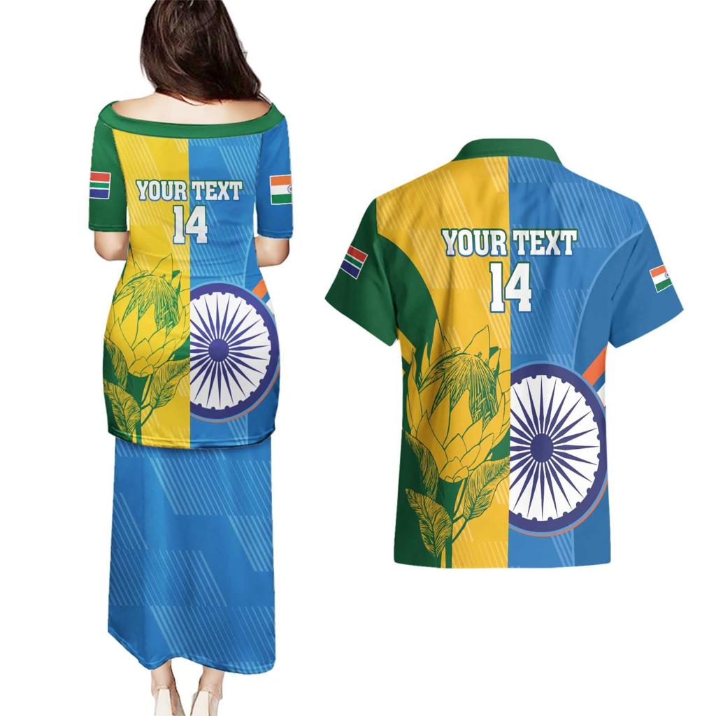 Custom India And South Africa Cricket Couples Matching Puletasi and Hawaiian Shirt 2024 Together Dynamic Version