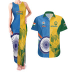 Custom India And South Africa Cricket Couples Matching Tank Maxi Dress and Hawaiian Shirt 2024 Together Dynamic Version