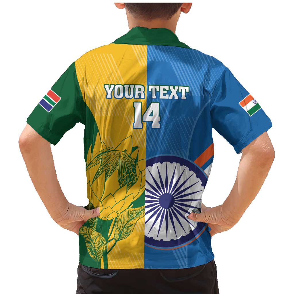 Custom India And South Africa Cricket Family Matching Mermaid Dress and Hawaiian Shirt 2024 Together Dynamic Version