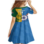Custom India And South Africa Cricket Family Matching Mermaid Dress and Hawaiian Shirt 2024 Together Dynamic Version