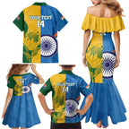 Custom India And South Africa Cricket Family Matching Mermaid Dress and Hawaiian Shirt 2024 Together Dynamic Version