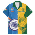 Custom India And South Africa Cricket Family Matching Mermaid Dress and Hawaiian Shirt 2024 Together Dynamic Version