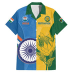 Custom India And South Africa Cricket Family Matching Mermaid Dress and Hawaiian Shirt 2024 Together Dynamic Version