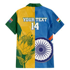 Custom India And South Africa Cricket Family Matching Mermaid Dress and Hawaiian Shirt 2024 Together Dynamic Version