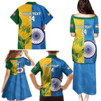 Custom India And South Africa Cricket Family Matching Puletasi and Hawaiian Shirt 2024 Together Dynamic Version