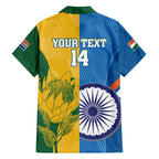 Custom India And South Africa Cricket Family Matching Summer Maxi Dress and Hawaiian Shirt 2024 Together Dynamic Version
