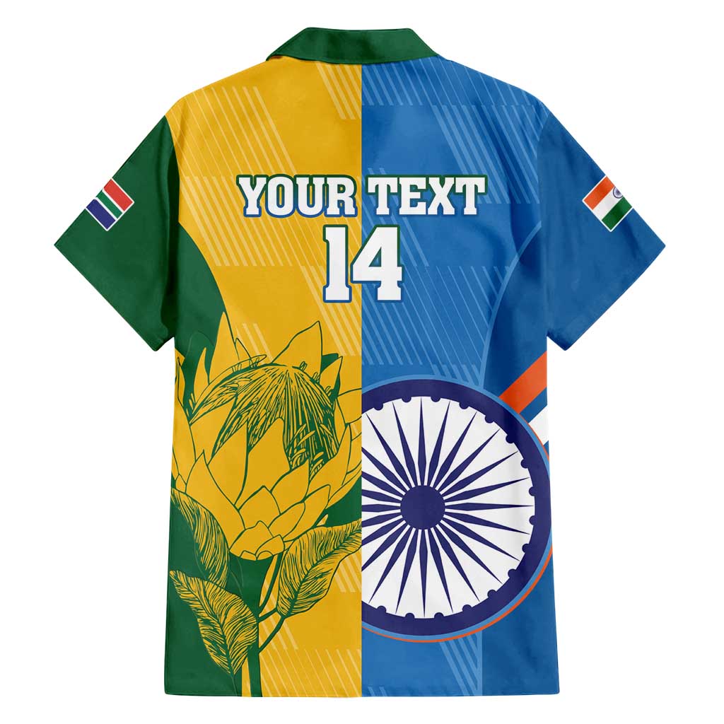 Custom India And South Africa Cricket Family Matching Tank Maxi Dress and Hawaiian Shirt 2024 Together Dynamic Version