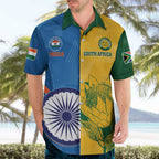 Custom India And South Africa Cricket Hawaiian Shirt 2024 Together Dynamic Version