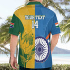 Custom India And South Africa Cricket Hawaiian Shirt 2024 Together Dynamic Version