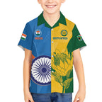 Custom India And South Africa Cricket Hawaiian Shirt 2024 Together Dynamic Version