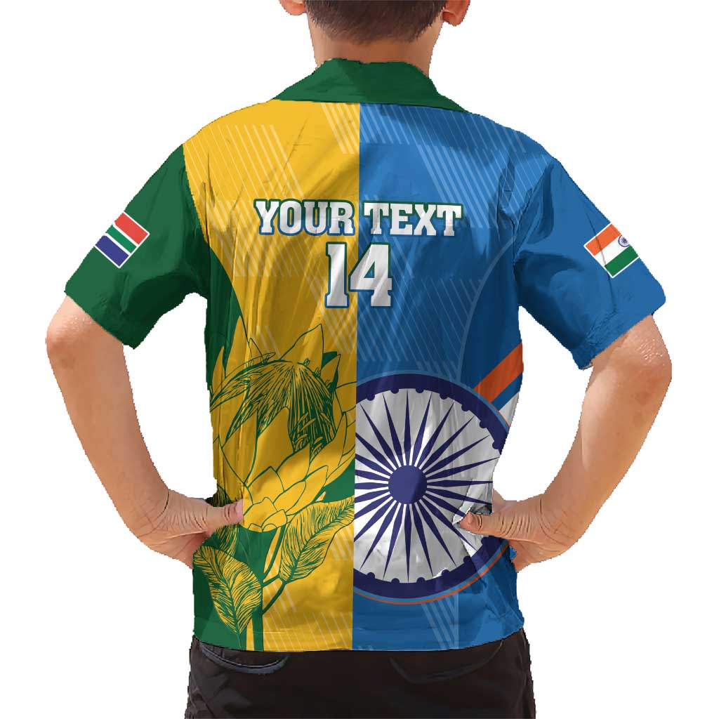 Custom India And South Africa Cricket Hawaiian Shirt 2024 Together Dynamic Version