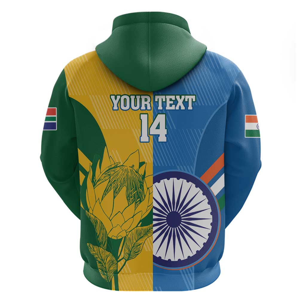 Custom India And South Africa Cricket Hoodie 2024 Together Dynamic Version