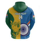 Custom India And South Africa Cricket Hoodie 2024 Together Dynamic Version