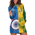 Custom India And South Africa Cricket Hoodie Dress 2024 Together Dynamic Version