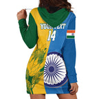 Custom India And South Africa Cricket Hoodie Dress 2024 Together Dynamic Version